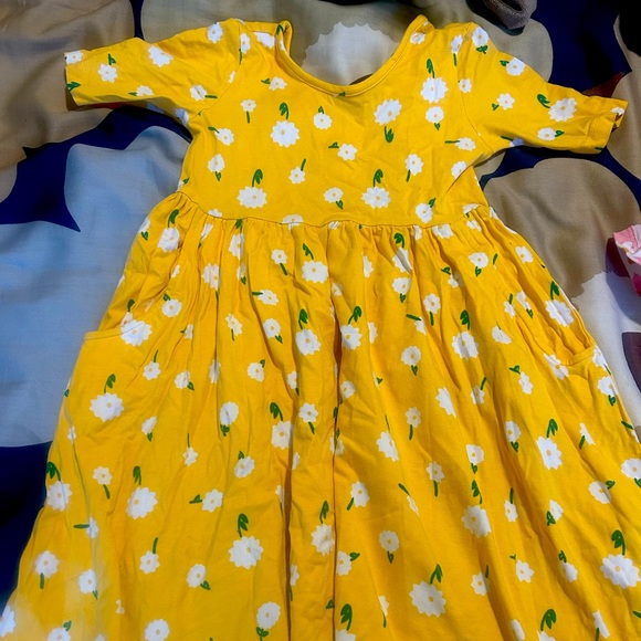 Hanna Andersson Other - Hanna Anderson skater dress yellow with white flowers Size 5 or 110.